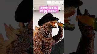 Godzilla attends the joy seminar. #godzilla #stopmotion #joy #seminar #funny #shmonsterarts #hiya