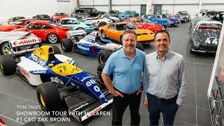 Tom Talks: Showroom Tour with McLaren F1 CEO Zak Brown | Formula 1 Stories & Current Stock