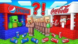 JJ's COCA COLA vs Mikey's PEPSI Base Battle in Minecraft - Maizen