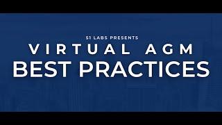 Virtual AGM Best Practices | a webinar by 51 Labs