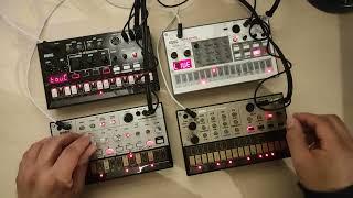 Question: Can I Volca nice? (long-short Jam with Volca Bass, Kick, Keys and Sample)