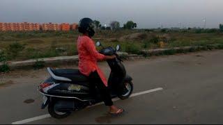 Scooty learning Basic - How to release central stand of scooty