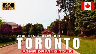 ASMR Driving 4k | Wealthy Neighborhood in Toronto, Ontario Canada