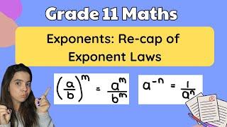 Grade 11 Exponents | Grade 10 Exponent law and basic examples REVISION