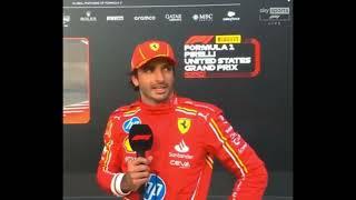 Carlos Sainz Post Qualifying Interview United States GP 2024.