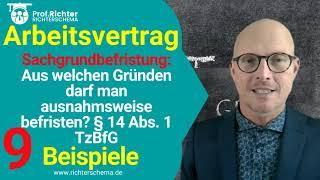 AR 3 6 2 Sachgrundbefristung ⭐Aus welchen Gründen kann ein Arbeitsvertrag befristet werden?