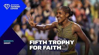 Faith Kipyegon smashes MEETING RECORD for fifth title in Brussels 1500m - Wanda Daimond League 2024