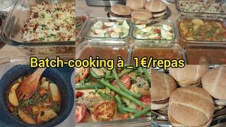 Batch-cooking meal prep petit budget/ 6 idées repas à _1€ par personne/ repas à congeler