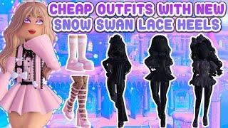 Cheap Outfits With The NEW SNOW SWAN Embraced By Lace Luxe Heels Royale High Outfit Ideas