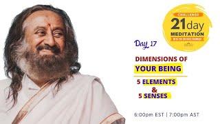 5 Elements & 5 Senses | Day 17 of the 21 Day Meditation Challenge with Sri Sri Ravi Shankar