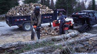 Processing a Winter’s Worth of Firewood to Heat Our Alaskan Cabin