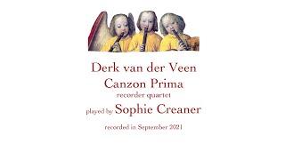 Derk van der Veen: Canzon Prima for recorder quartet