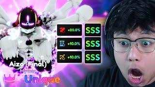 UNIQUE AIZEN (FINAL) SSS MAX STATS SHOWCASE - Anime Adventures