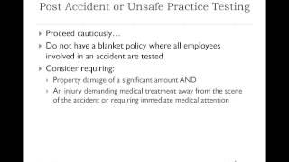 Webinar: Drug and Alcohol Testing in the Workplace