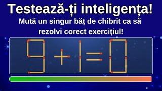 Test de Inteligență și Logică: Mută un Băț de Chibrit ca să Rezolvi Corect Exercițiul!