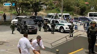 Así llegó petro a armenia bajo fuerte esquema de seguridad, así protegen al presidente motorcade