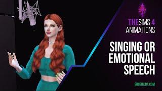 Sims 4 Animation pose | Singing or emotional speech | Free Download