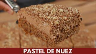 Pastel de nuez, el pastel con crema pastelera que debes probar, fácil y riquísimo