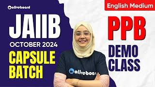 JAIIB PPB Capsule Batch Demo Class in English For JAIIB October 2024 | JAIIB PPB Marathon Class