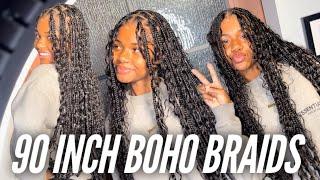 These 90" Bohemian Braids  WENT VIRAL + ALL THE TEA on Boho Braids | Dopeaxxpana