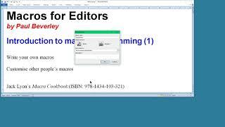 Programming Word macros 1