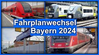 Fahrplanwechsel 2024 | Änderungen in Bayern | Neue Desiro HC, alte MüNeX mit Br.101 und vieles mehr