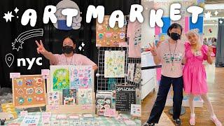 I Flew to NYC for a Huge Art Market  (prep, set up, tips)  ART MARKET VLOG