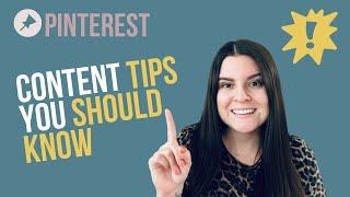 Pinterest Content Tips You Should Know 2021