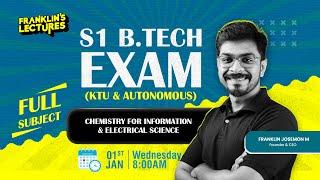 S1 KTU Exam | Chemistry for Information & Electrical Science - MEGA MARATHON | Franklin's Lectures