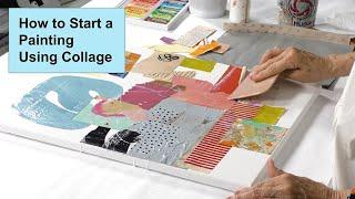 How to Start an Abstract Painting Using Collage / Art with Adele