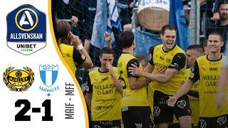 Höjdpunkter : Mjällby - Malmö FF 2-1 Allsvenskan