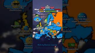 What type of parliament seating is used in your country? #europe #geography #mapping #countries