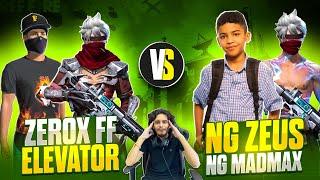 OMG‼️Zerox FF Vs NG ZeusFt. Elevator FF & NG Madmax | 7×0 Ho Gya Garena Free Fire