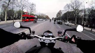 Paris Champs-Elysées Concorde on a KTM 990 Superduke