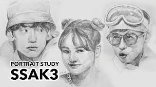 Drawing SSAK3 ️ 싹쓰리 ️ Portrait study | kaorumap