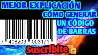 CÓMO GENERAR UN CODIGO DE BARRAS |Mejor explicación| (fácil) 2020.