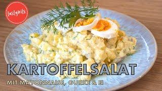 Creamy potato salad with mayonnaise, cucumber & egg (my Grandma's recipe)