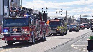 Fire Trucks Lights And Sirens Parade Seaside Heights Saint Patrick's Day Parade 2025