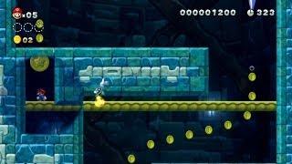 New Super Mario Bros. U -- Third Star Coin in Freezing-Rain Tower