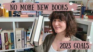 I'm going on a book buying ban || reading goals + bookshelf tour