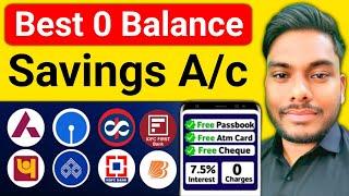 BEST Zero Balance bank Account 2025 सबसे अच्छे जीरो बैलेंस अकाउंट कौनसे हैं Top 0 balance Account