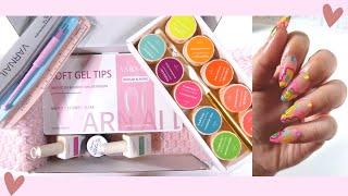 TRYING SOFT GEL TIPS & SOLID GEL POLISH BY VARNAIL THE BEST SOLID GEL FOR NAIL ART ?!