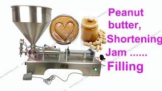 Peanut butter paste filling machine shortening jam sauce piston filler pneumatic driven