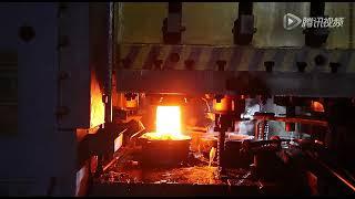 The whole process video of flange forging