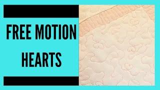 Hearts and Meandering Beginners Free Motion Quilting | Faodail Creation Quilting Tutorial