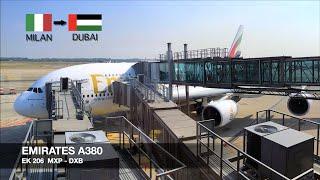 TRIP REPORT | Emirates A380 | Milan MXP  Dubai DXB | Economy Class