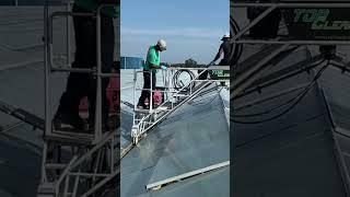 Removing shade paint from greenhouse