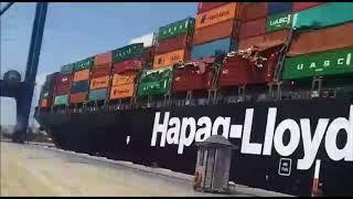 Hapag-Lloyd containership collision KARACHI PORT, PAKISTAN