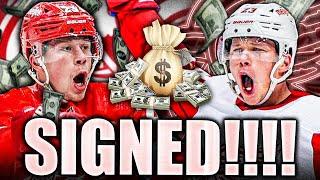 DETROIT RED WINGS SIGN LUCAS RAYMOND TO AN 8-YEAR CONTRACT: HUMONGOUS MOVE FROM STEVE YZERMAN