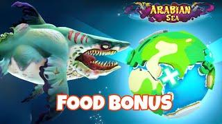 HUNGRY SHARK WORLD  ZOMBIE SHARK FOOD BONUS  THE ARABIAN SEA (CLASSIC MODE) FULL GAMEPLAY HD